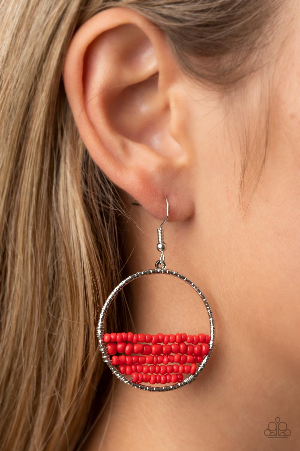 Head-Over-Horizons Red Earrings - Jewelry by Bretta