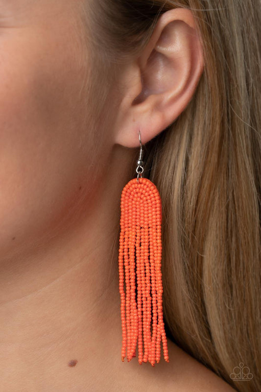 Right as RAINBOW Orange Earrings - Jewelry by Bretta