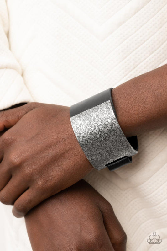 Studded Synchronism Black Bracelet - Jewelry by Bretta