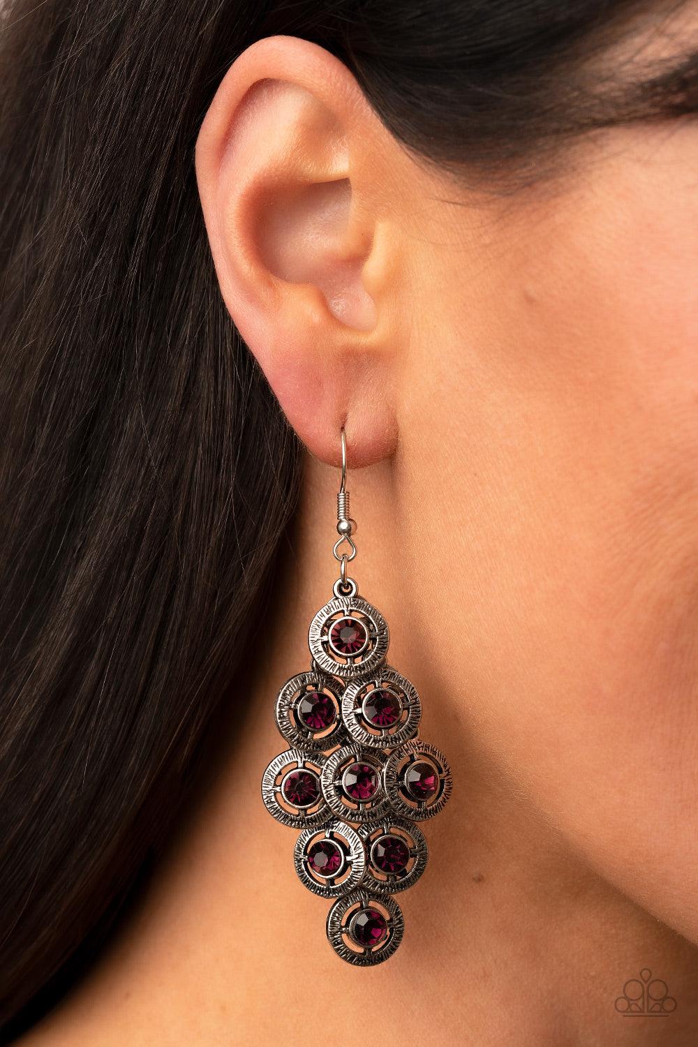 Constellation Cruise Purple Earrings - Jewelry by Bretta