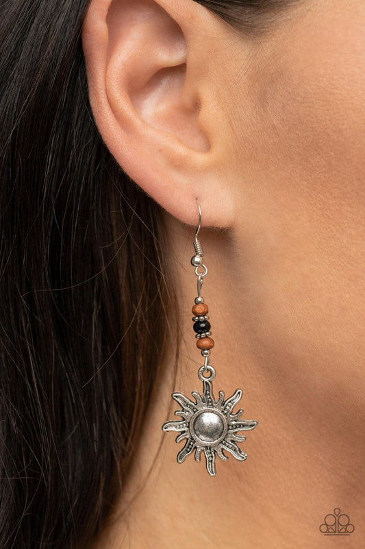 Sunshiny Days Black Earrings - Jewelry by Bretta