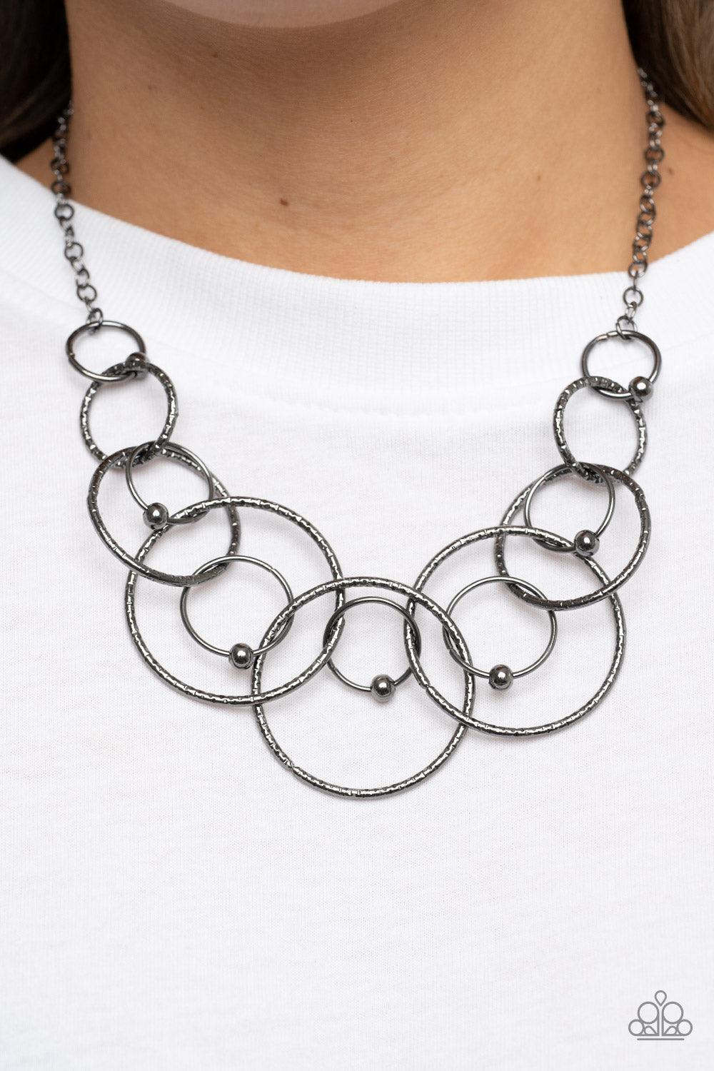 Encircled in Elegance Black Necklace - Jewelry by Bretta