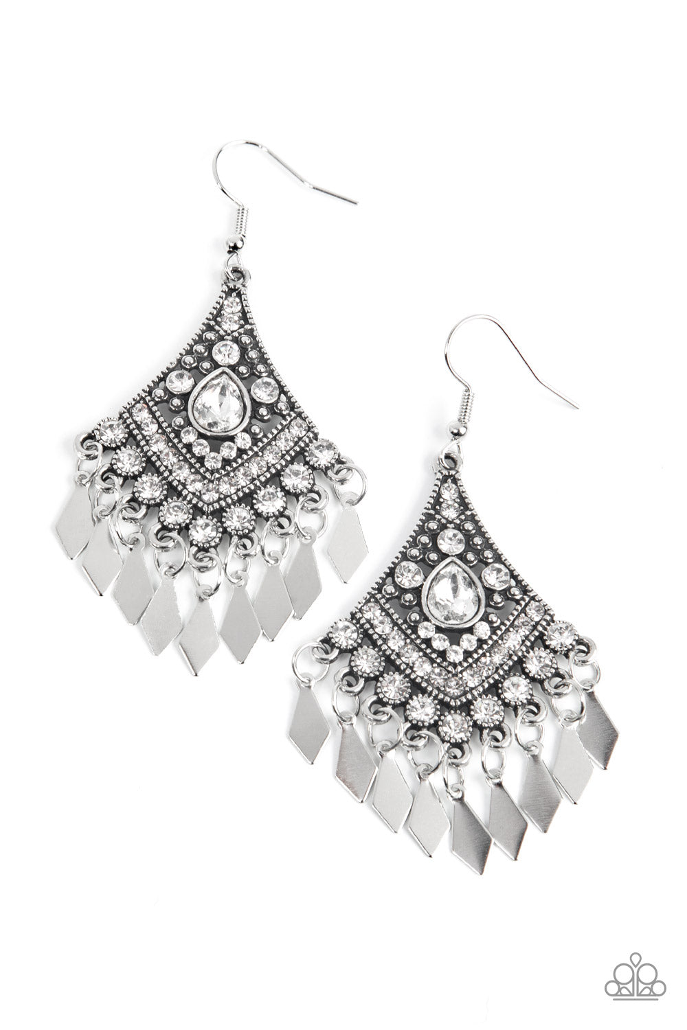 Indie Iridescence White Earrings - Jewelry by Bretta