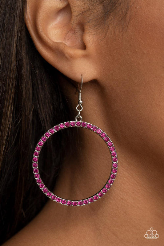 Head-Turning Halo Pink Earrings - Jewelry by Bretta
