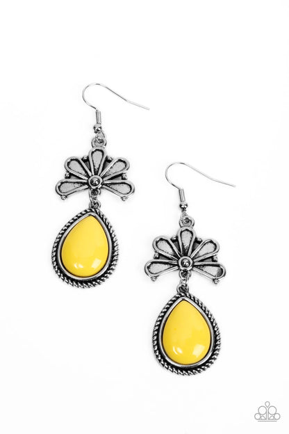 Brightly Blooming Yellow Earrings - Jewelry by Bretta
