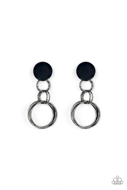 Industrialized Fashion Black Earrings - Jewelry by Bretta