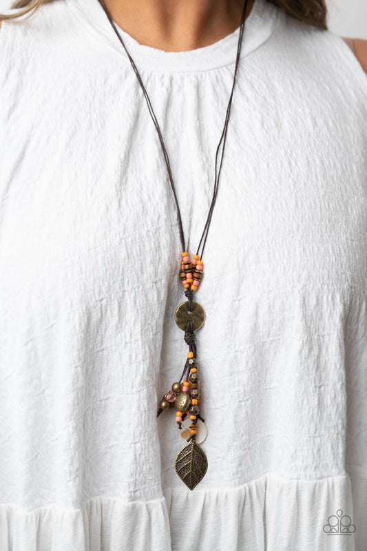 Knotted Keepsake Orange Necklace - Jewelry by Bretta