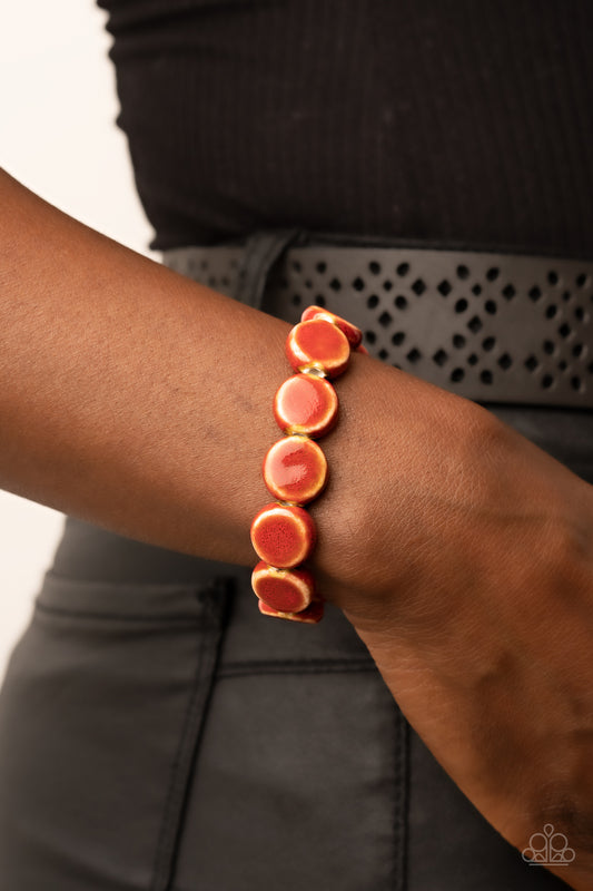 Earthy Entrada Red Bracelet - Jewelry by Bretta