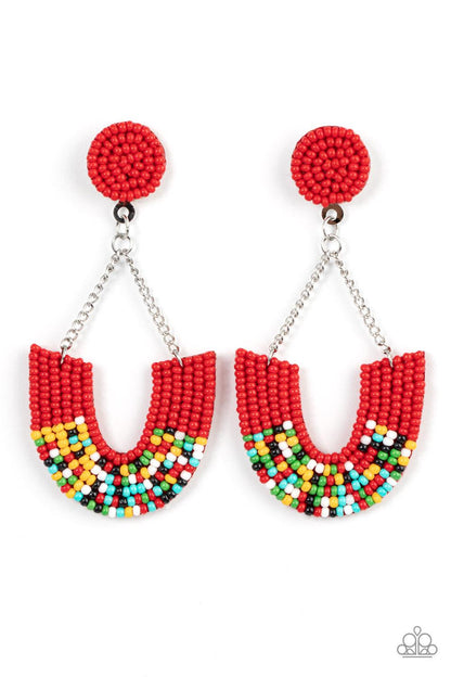 Make it RAINBOW Red Earrings - Jewelry by Bretta