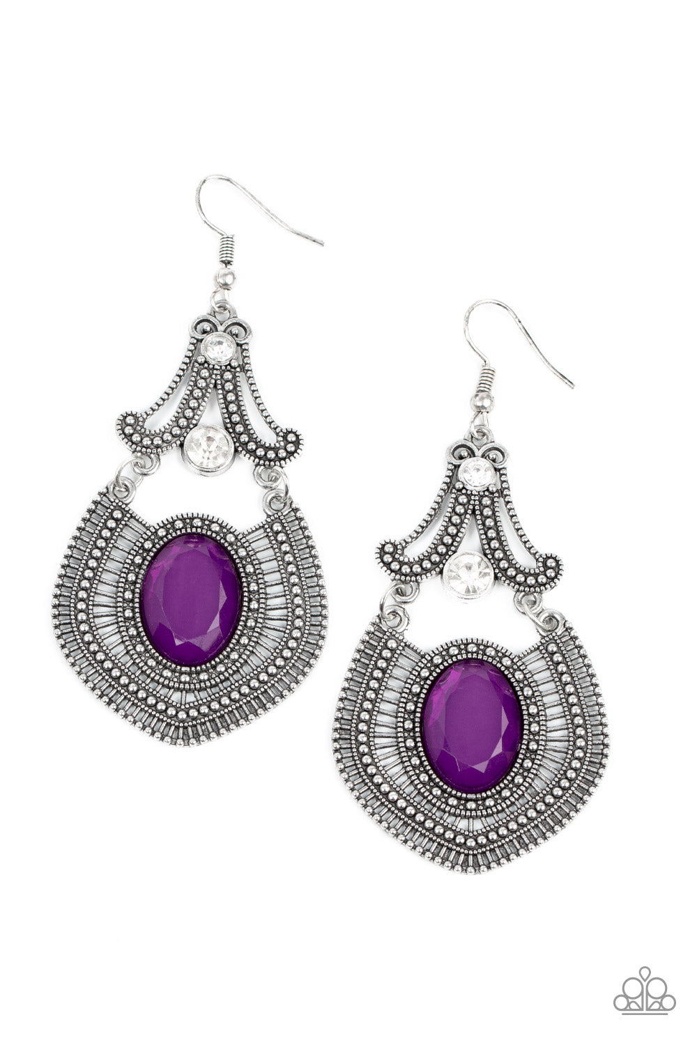 Panama Palace Purple Earrings - Jewelry by Bretta