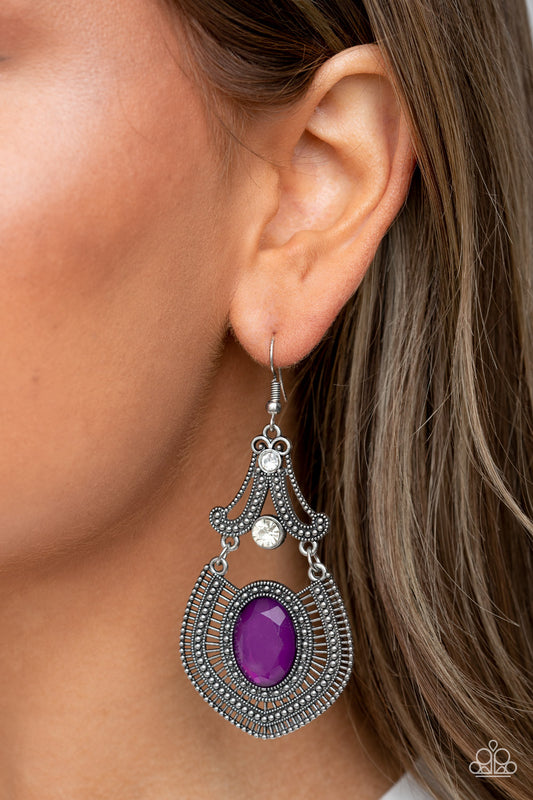 Panama Palace Purple Earrings - Jewelry by Bretta