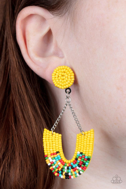 Make it RAINBOW Yellow Earrings - Jewelry by Bretta