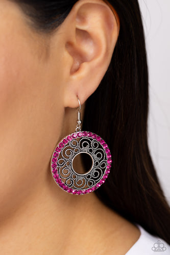 Whirly Whirlpool Pink Earrings - Jewelry by Bretta