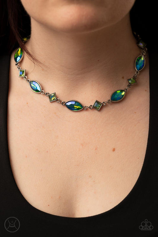 Prismatic Reinforcements Green Necklace - Jewelry by Bretta