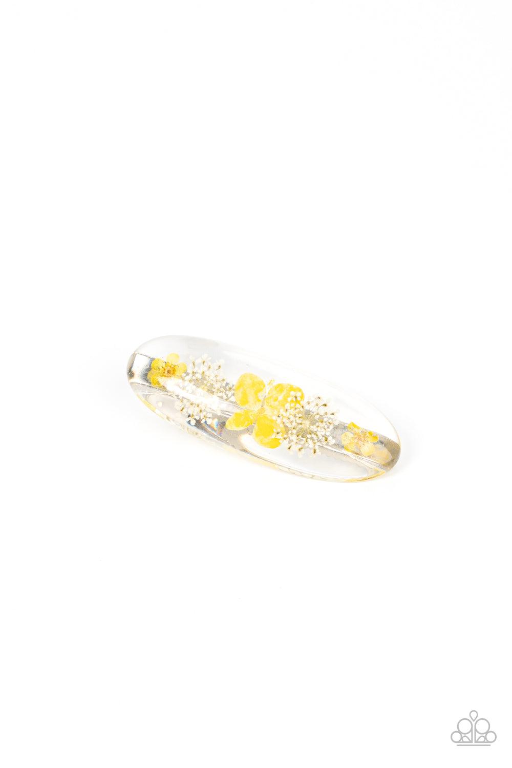 Floral Flurry Yellow Hair Clip - Jewelry by Bretta