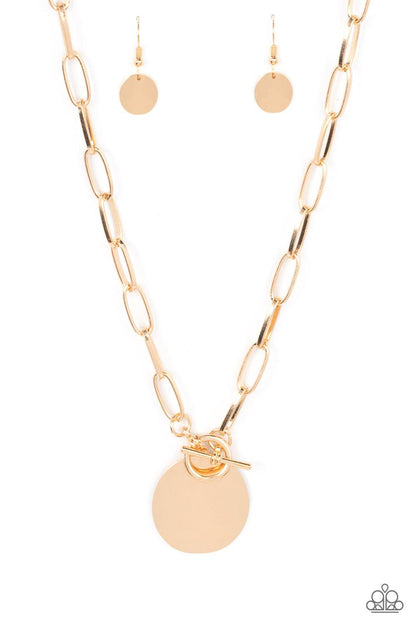 Tag Out Paparazzi Gold Necklace - Jewelry by Bretta