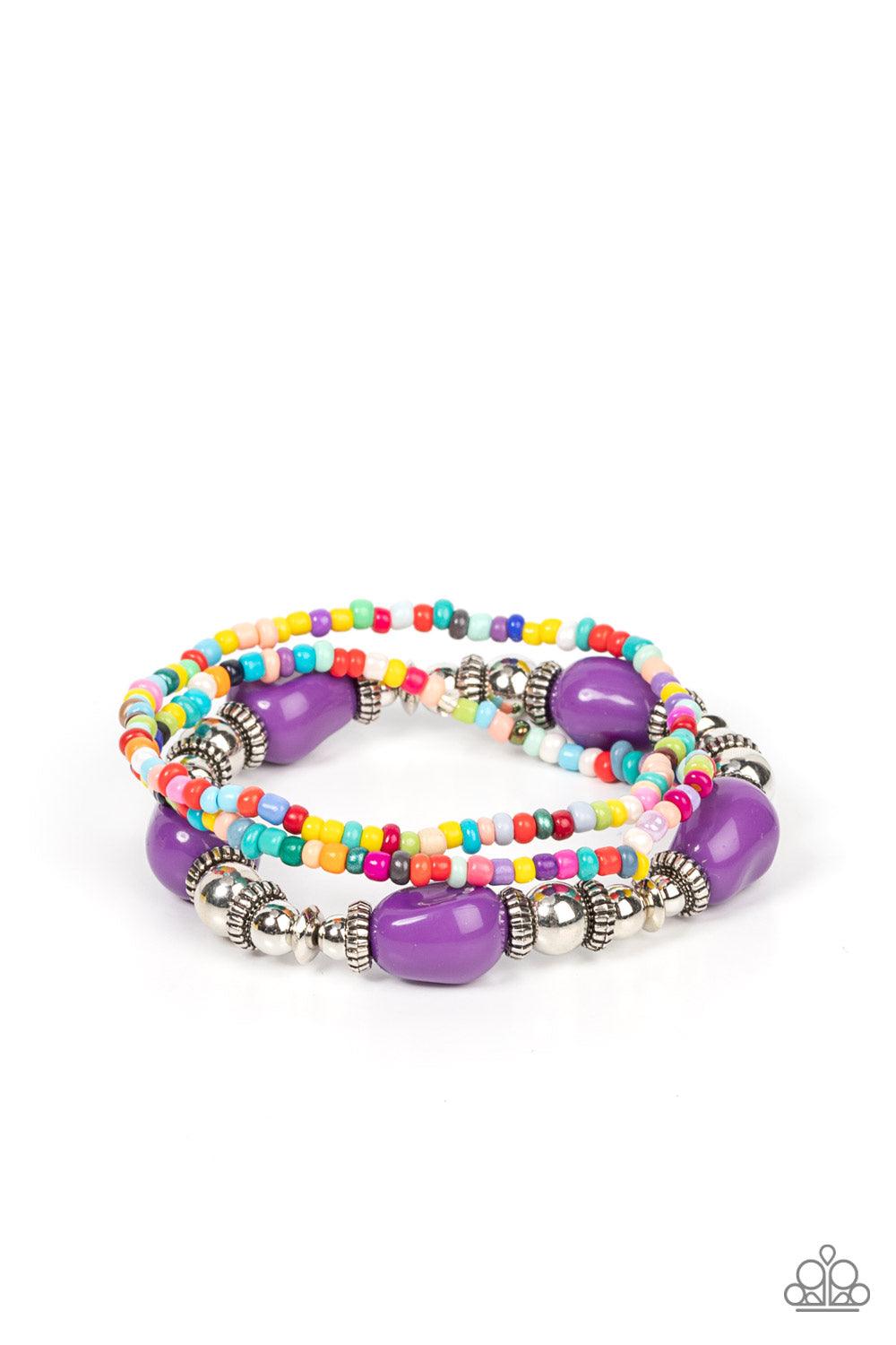 Purple stretchy 2025 bracelet paparazzi