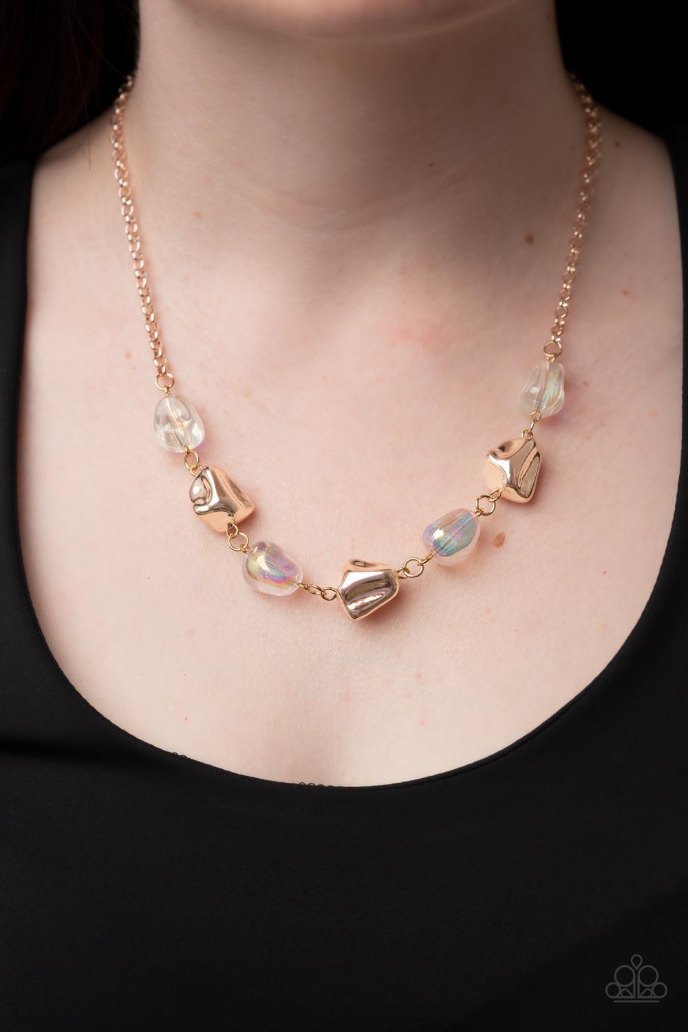 Inspirational Iridescence Rose Gold Necklace - Jewelry by Bretta