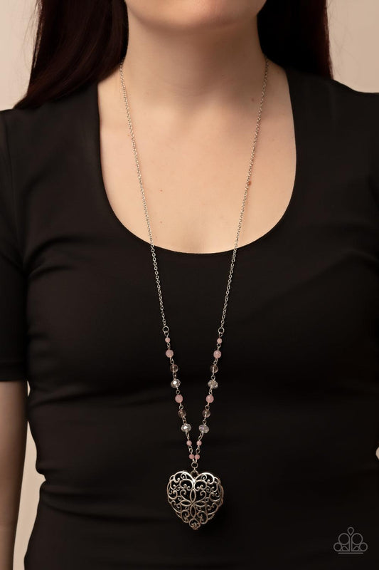Doting Devotion Pink Necklace - Jewelry by Bretta