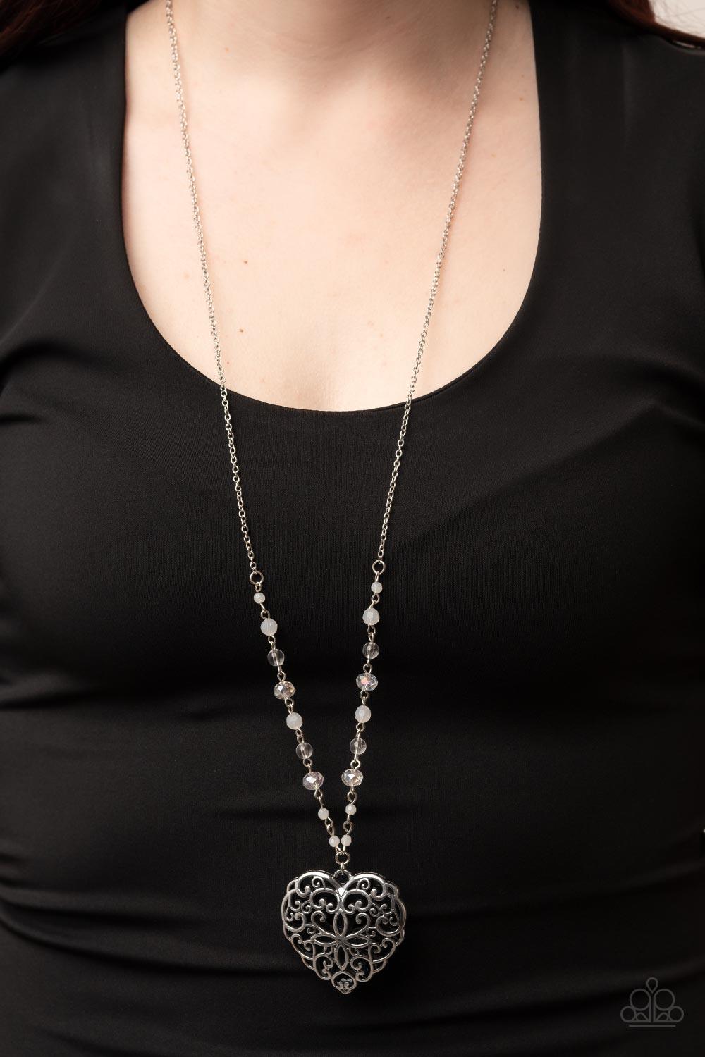 Doting Devotion White Necklace - Jewelry by Bretta