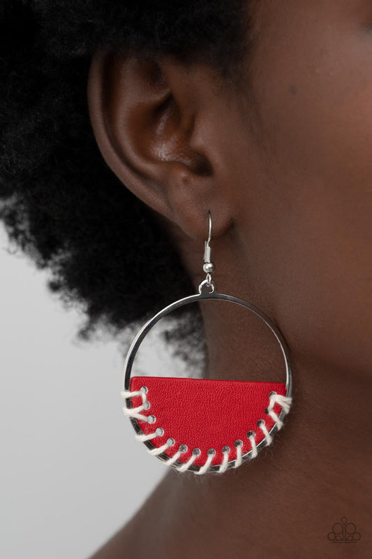 Lavishly Laid Back Red Earrings - Jewelry by Bretta