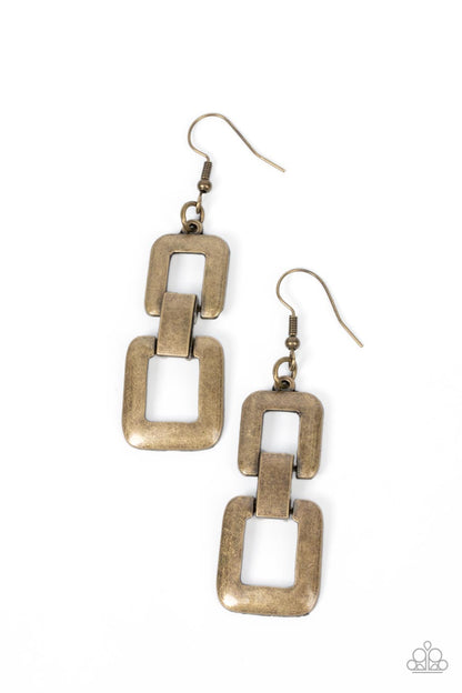 Public Square Brass Earrings - Jewelry by Bretta