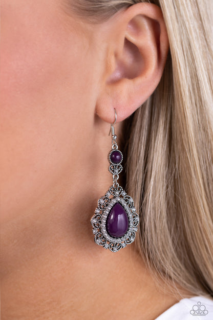 Palace Bribe Purple Earrings - Jewelry by Bretta