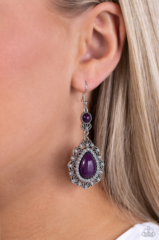 Palace Bribe Purple Earrings - Jewelry by Bretta