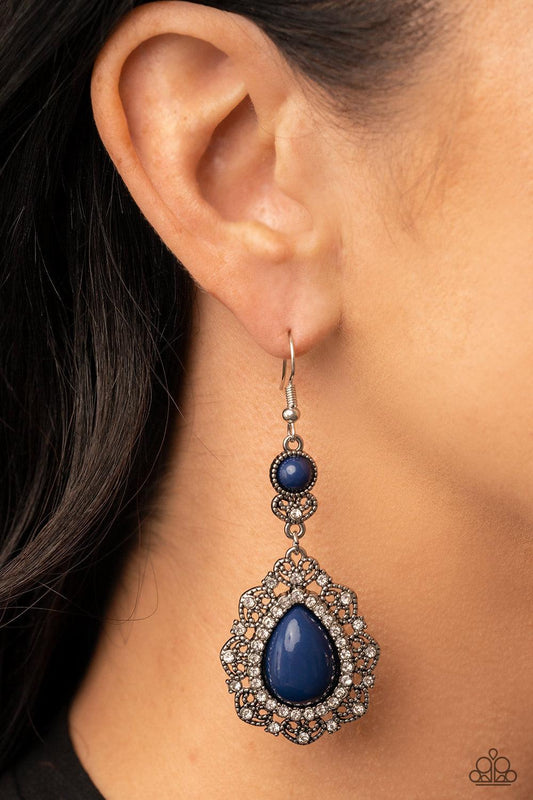 Palace Bribe Blue Earrings - Jewelry by Bretta