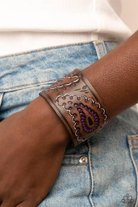 Paisley Pioneer Purple Wrap Bracelet - Jewelry by Bretta