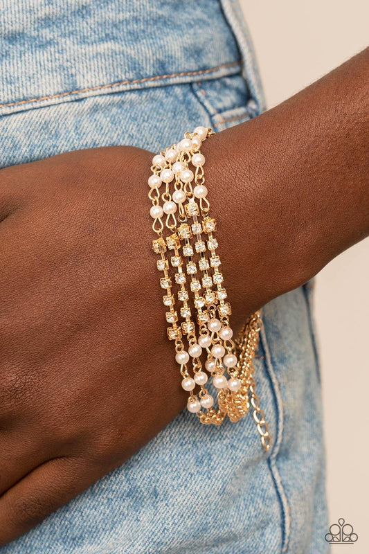 Experienced in Elegance Paparazzi Gold Bracelet