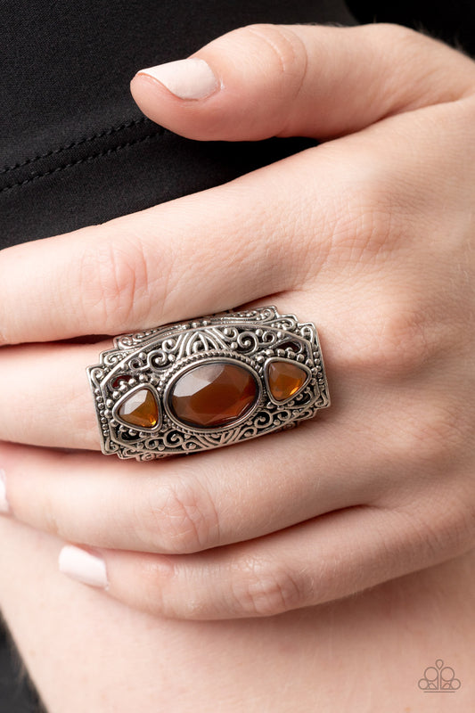 Castle Terrace Brown Ring - Jewelry by Bretta