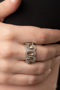 Staggering Sparkle Brown Ring - Jewelry by Bretta