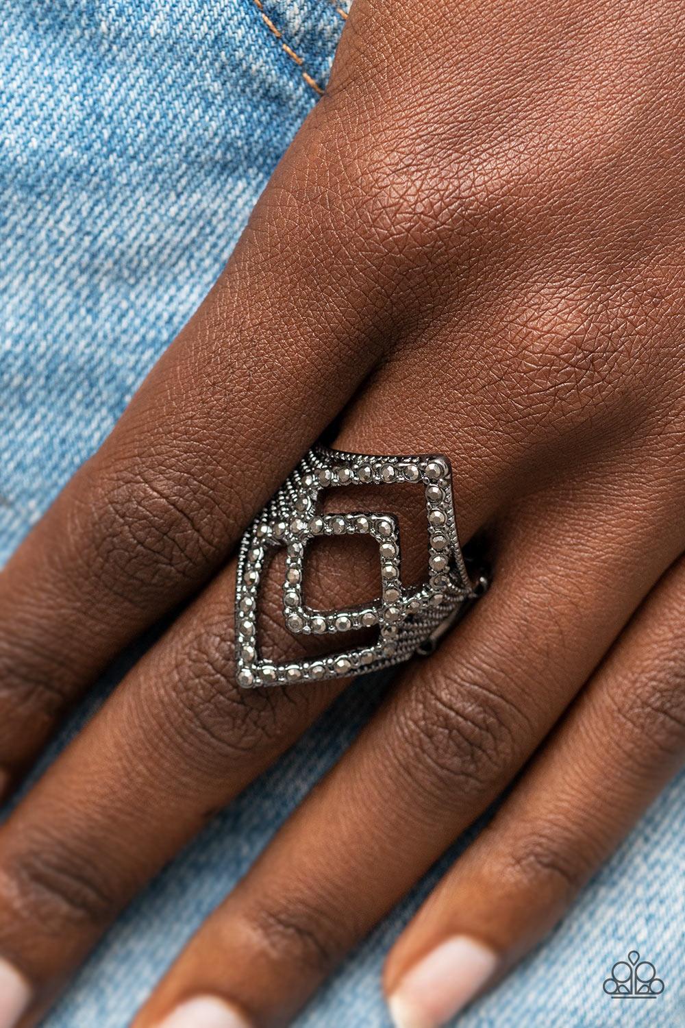 Diamond Duet Black Ring - Jewelry by Bretta