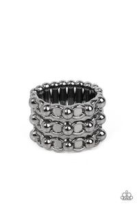 Dauntless Demeanor Black Ring - Jewelry by Bretta