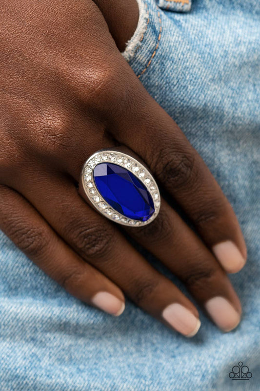 Believe in Bling Blue Ring - Jewelry by Bretta