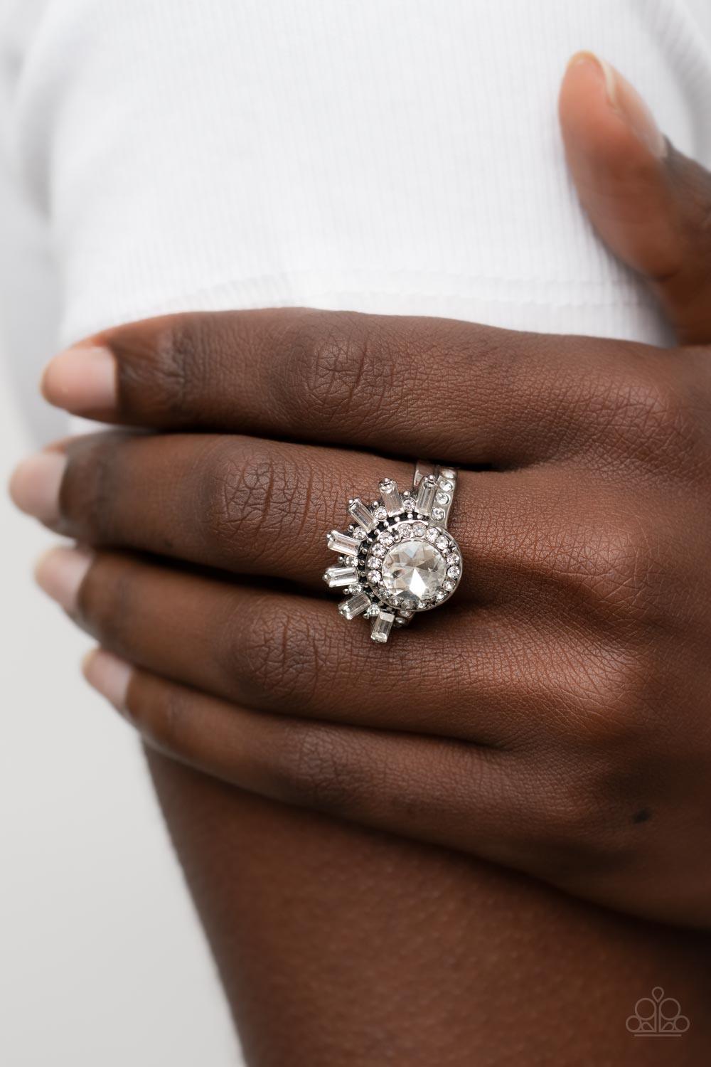 Ravishing Radiance White Ring - Jewelry by Bretta