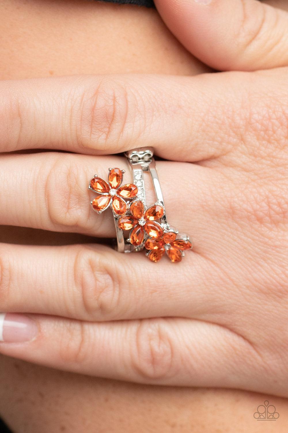Posh Petals Orange Ring - Jewelry by Bretta