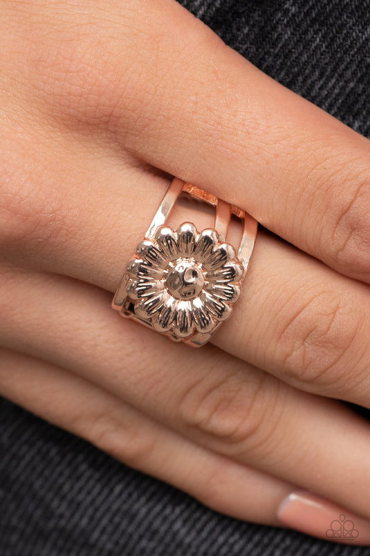 Roadside Daisies Rose Gold Ring - Jewelry by Bretta