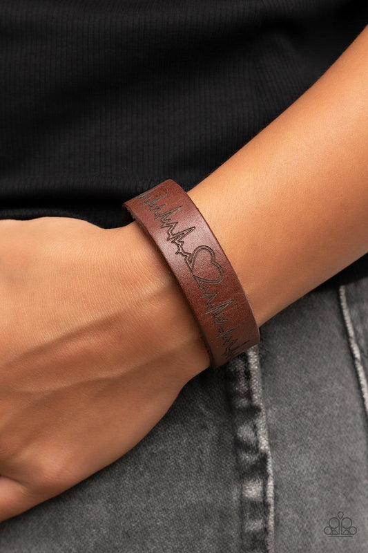 Haute Heartbeat Brown Bracelet - Jewelry by Bretta