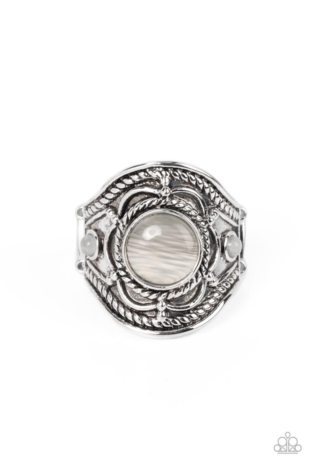 Exuberant Escapade White Ring - Jewelry by Bretta