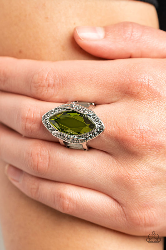 Let Me Take a REIGN Check Green Ring - Jewelry by Bretta