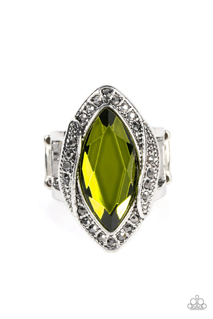 Let Me Take a REIGN Check Green Ring - Jewelry by Bretta