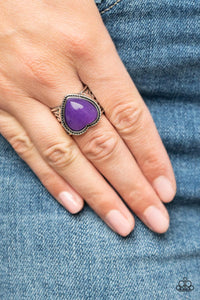 Stone Age Admirer Paparazzi  Purple Heart Ring