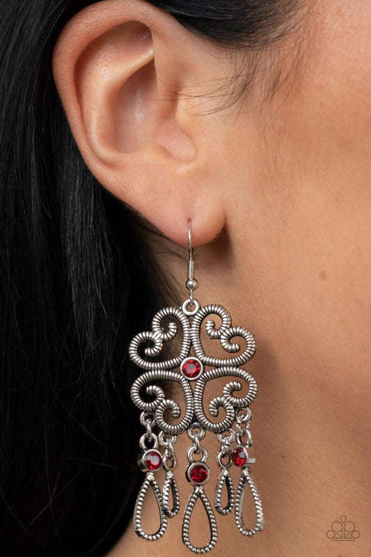 Majestic Makeover Red Earrings - Jewelry by Bretta