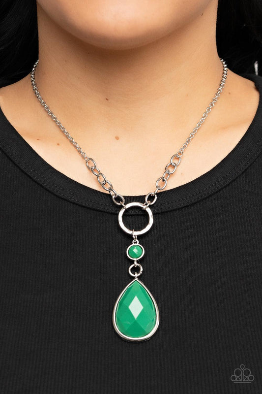 Valley Girl Glamour Green Necklace - Jewelry by Bretta