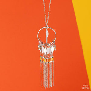 Dancing Dreamcatcher Orange Necklace - Jewelry by Bretta