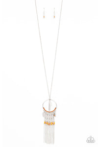 Dancing Dreamcatcher Orange Necklace - Jewelry by Bretta