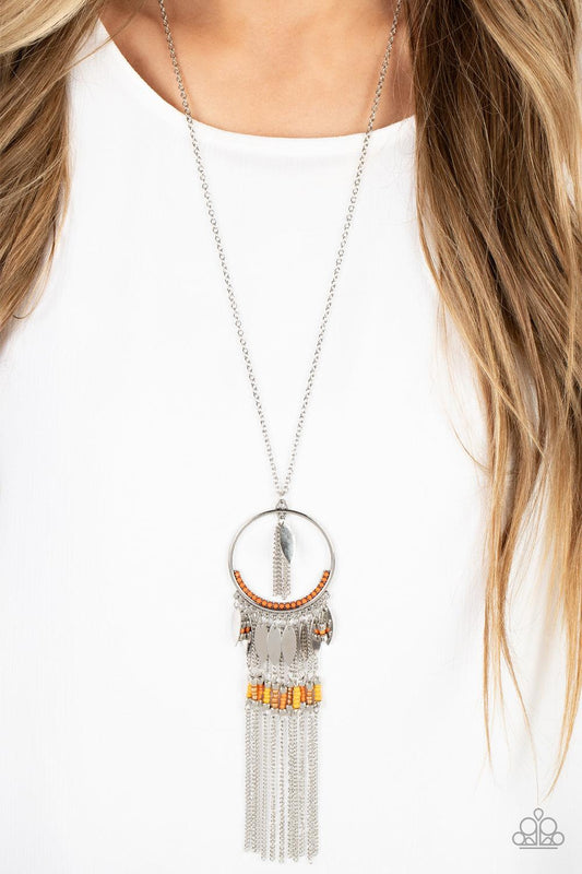 Dancing Dreamcatcher Orange Necklace - Jewelry by Bretta