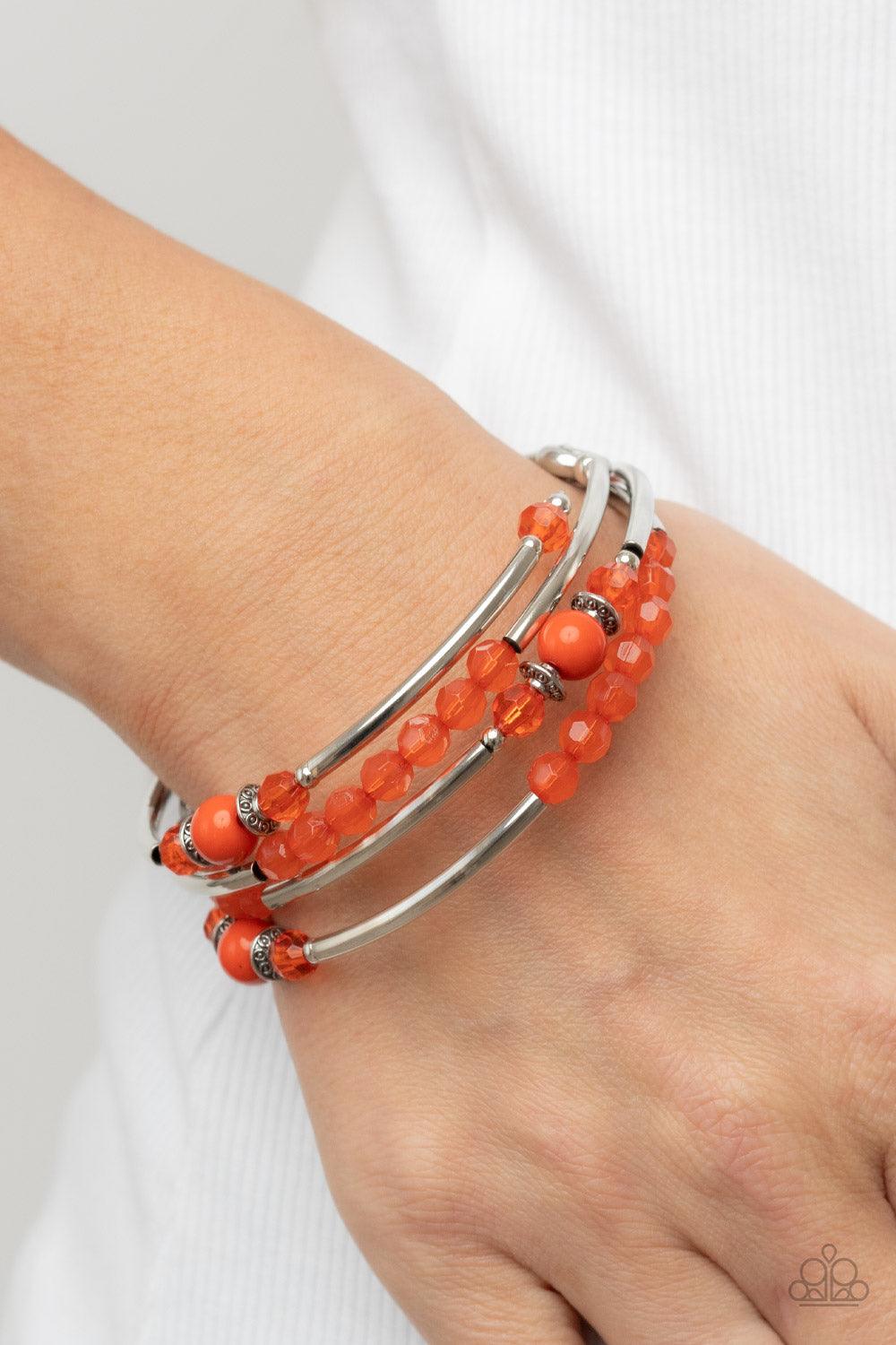 Whimsically Whirly Orange Bracelet - Jewelry by Bretta